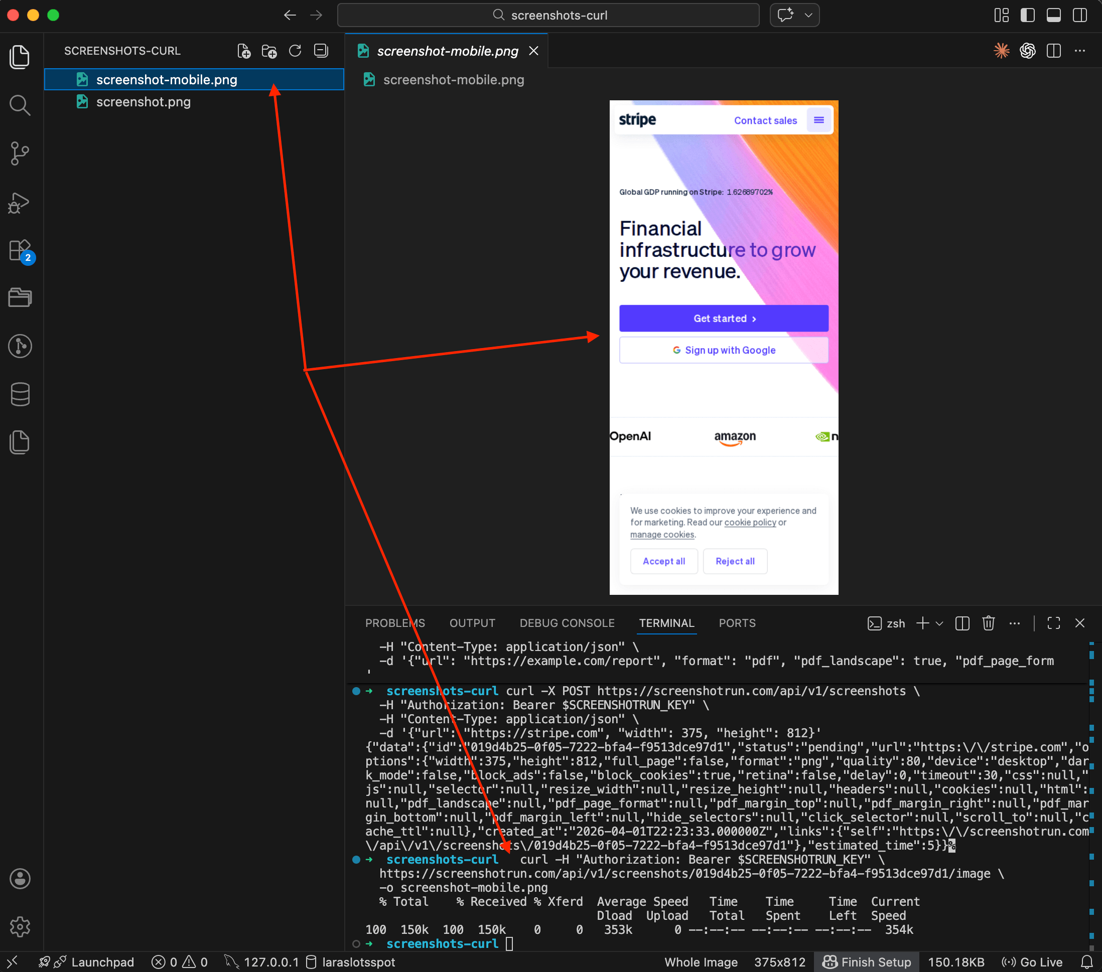 Mobile screenshot of stripe.com