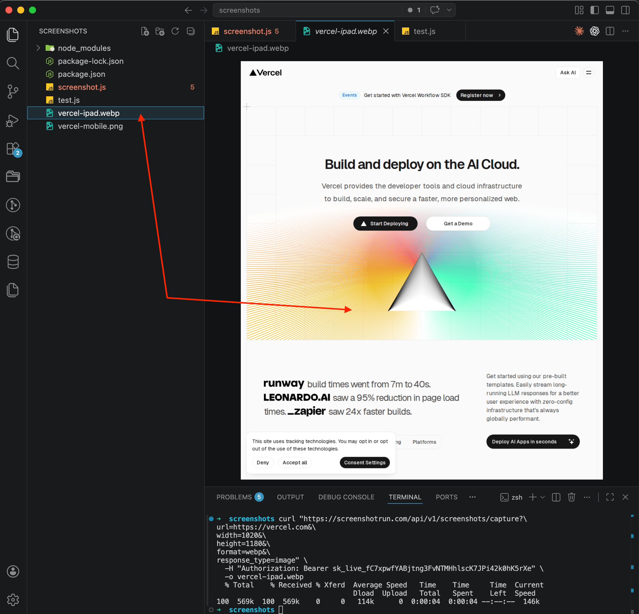 Vercel iPad screenshot &mdash; vercel-ipad.webp