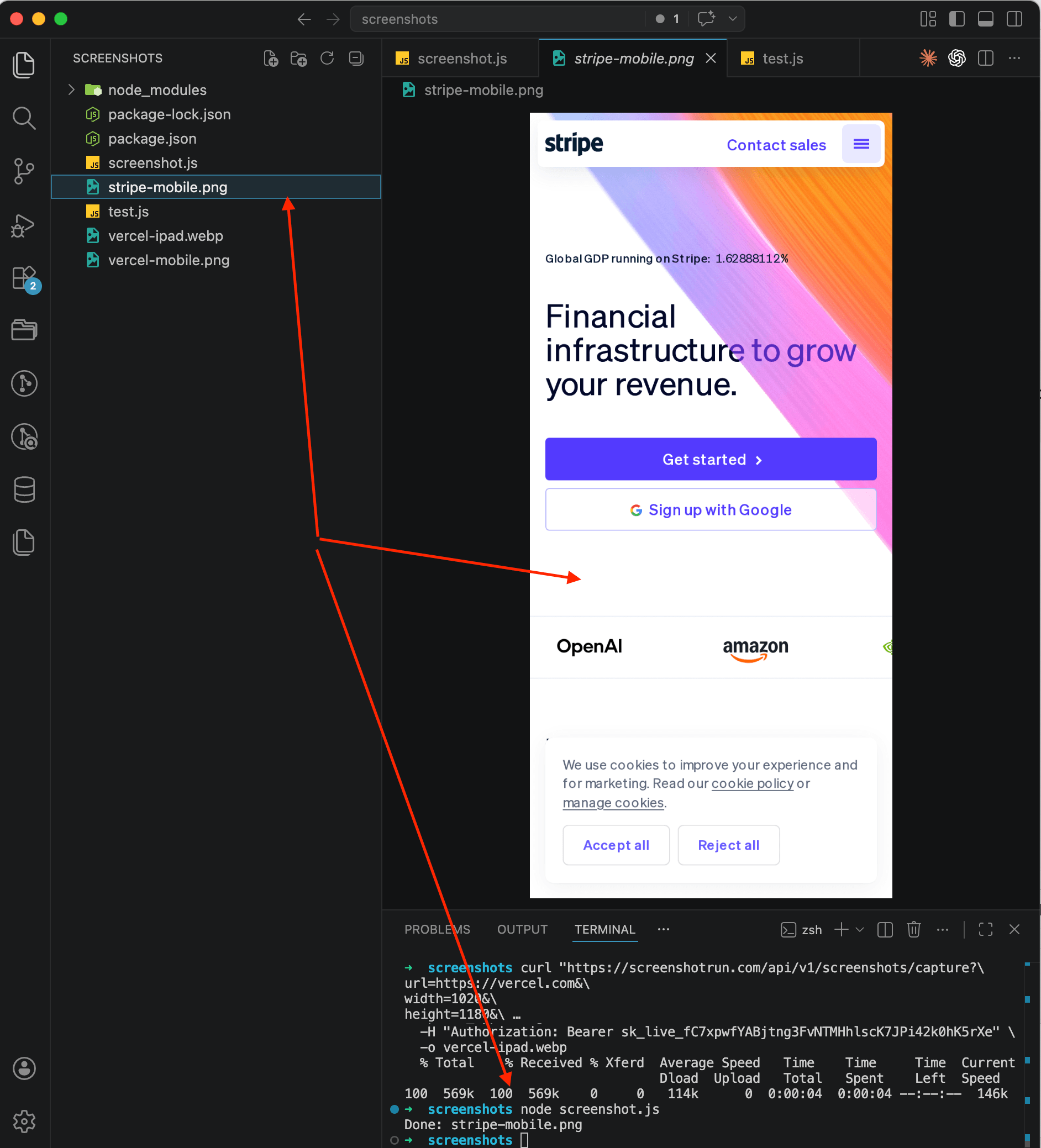 Stripe mobile screenshot &mdash; stripe-mobile.png