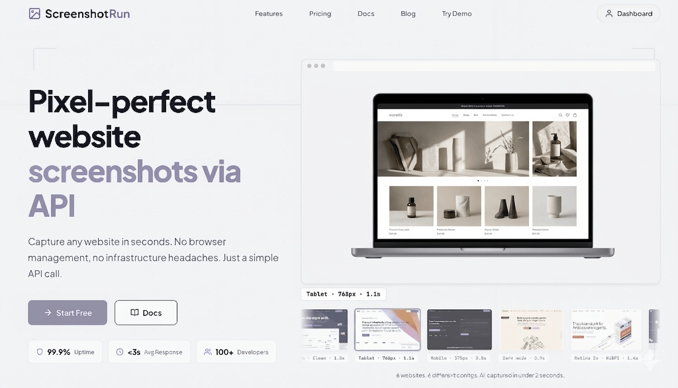Best Screenshot API in 2026: Honest Comparison for Developers