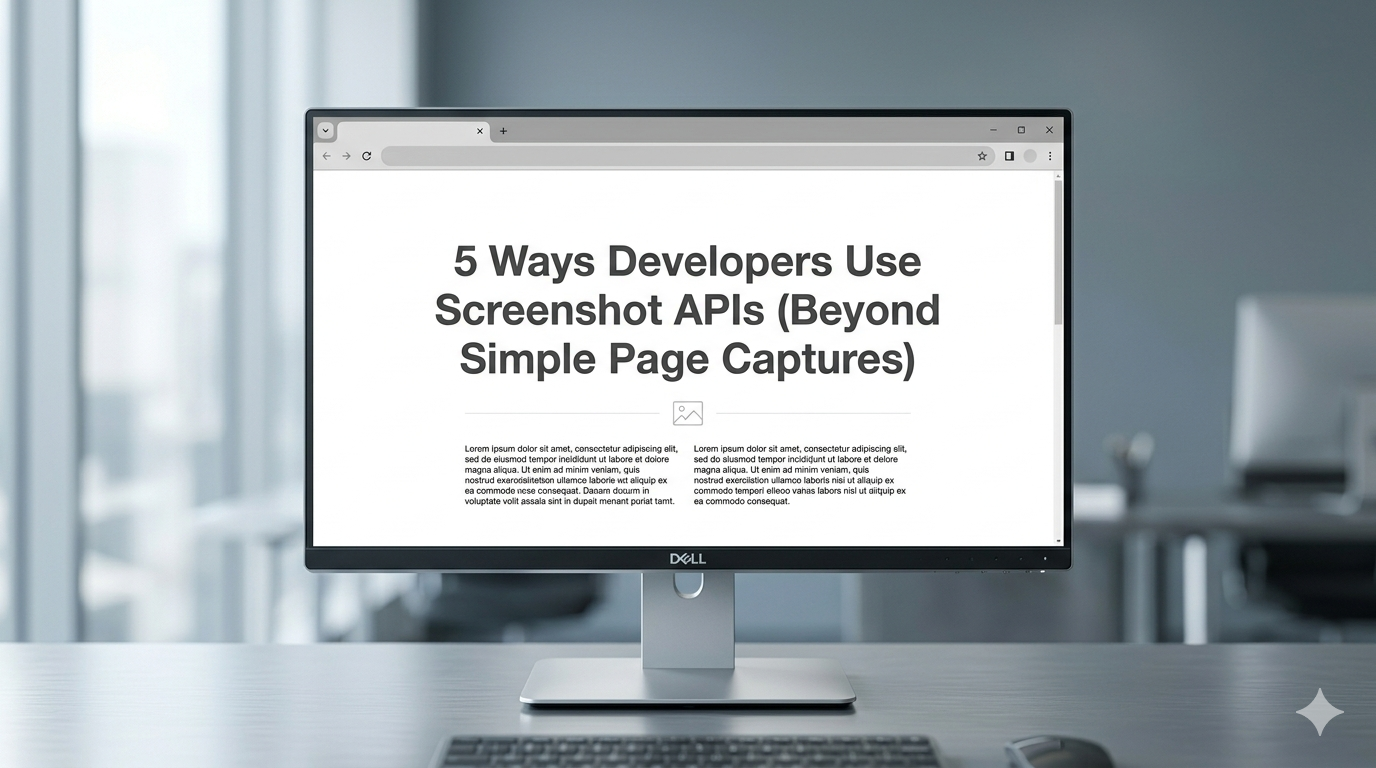 5 Ways Developers Use Screenshot APIs (Beyond Simple Page Captures)