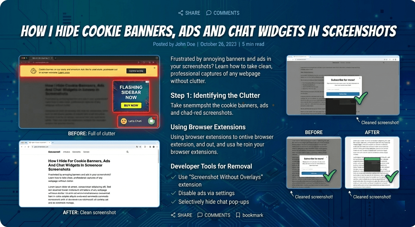 Remove Cookie Banners in Playwright Screenshots (Code) — ScreenshotRun Blog