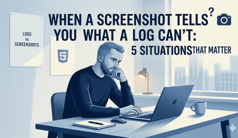 When a Screenshot Tells You What a Log Can't: 5 Situations That Matter