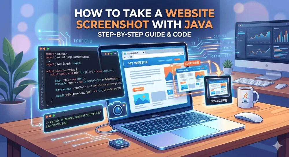 How to take a website screenshot with Java (Selenium, Playwright, API)