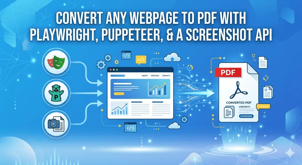 Convert Any Webpage to PDF with Playwright, Puppeteer, and a Screenshot API