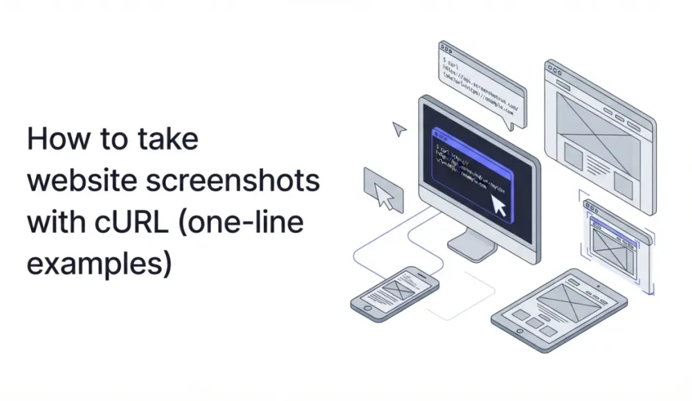 How to take website screenshots with cURL (one-line examples)