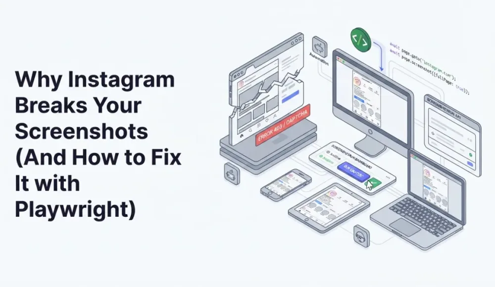 Why Instagram Breaks Your Screenshots (And How to Fix It with Playwright)
