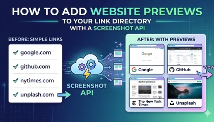 How to add website preview thumbnails to your link directory with a screenshot API