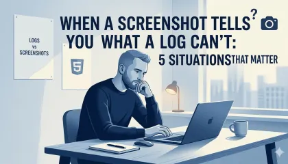 When a Screenshot Tells You What a Log Can't: 5 Situations That Matter