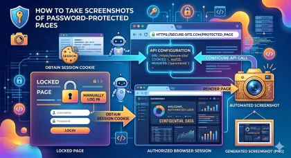 How to take screenshots of password-protected pages with a screenshot API