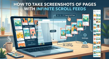 How to take screenshots of pages with infinite scroll feeds