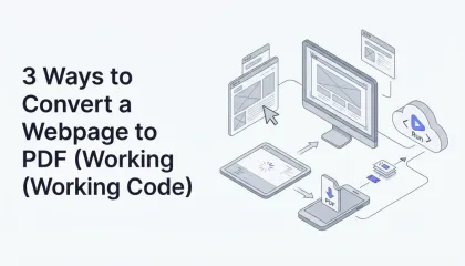 3 Ways to Convert a Webpage to PDF (Working Code)