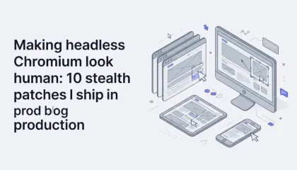 Making headless Chromium look human: 10 stealth patches I ship in production