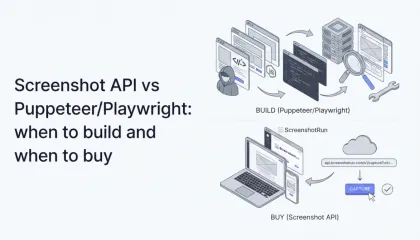Screenshot API vs Puppeteer/Playwright: when to build and when to buy